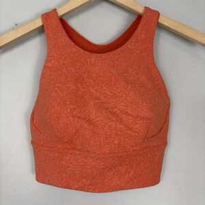 Lululemon Wunder Train Longline Sports Bra Sz 6 LW2CYJS Crunch Warm Coral